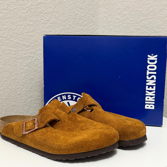 NEW IN BOX Birkenstock Boston Clog Mink Suede Size EU 41 W 10 - 10.5 M 8 - 8.5 - Picture 1 of 7